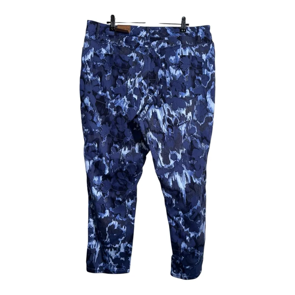 NWT COLDWATER CREEK Blue Marble Pattern Denim Jeans - 16 - Image 2