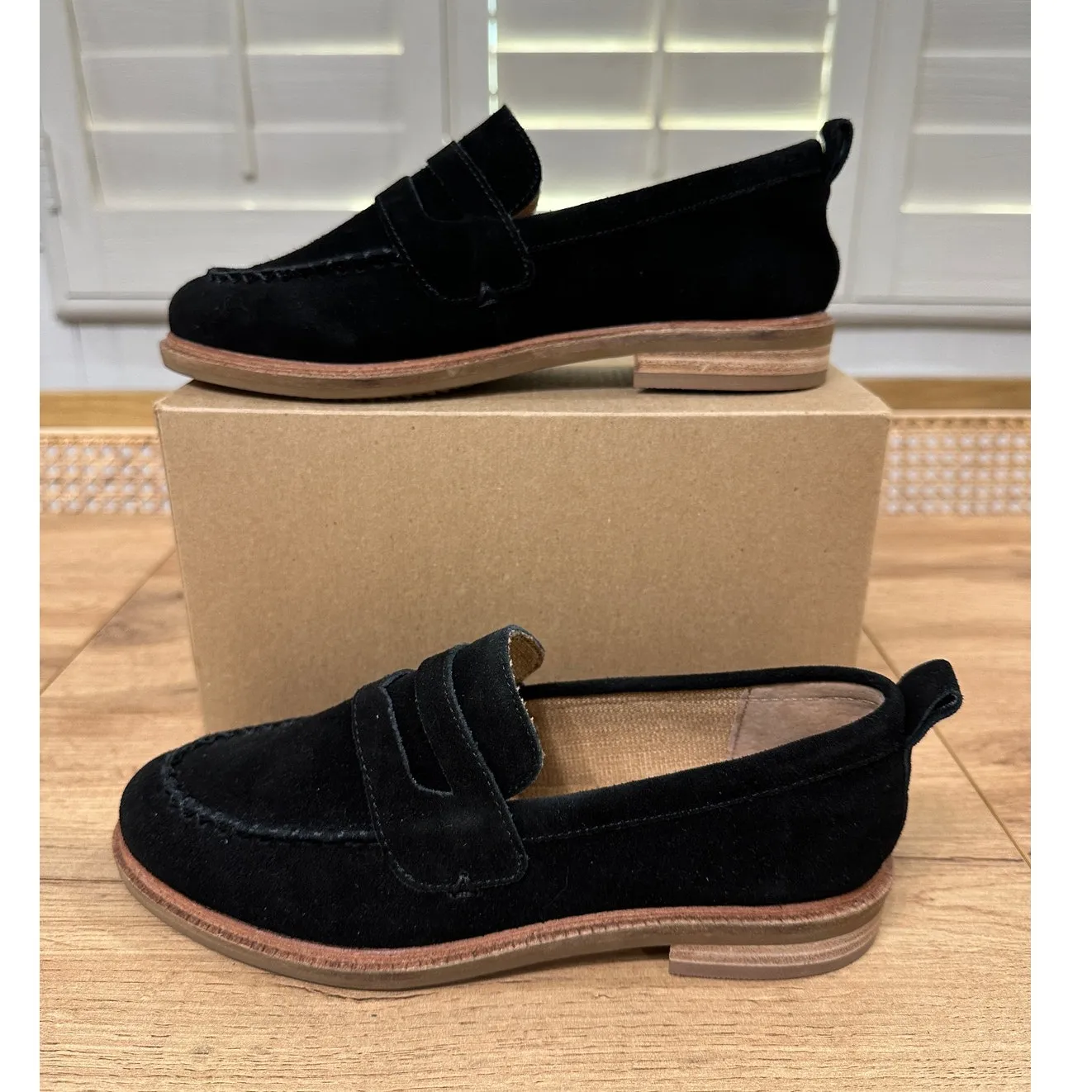 Kelsi Dagger Brooklyn Women's Lens Penny Loafer Black Suede Size 6.5 NWOB Luxe - Image 4