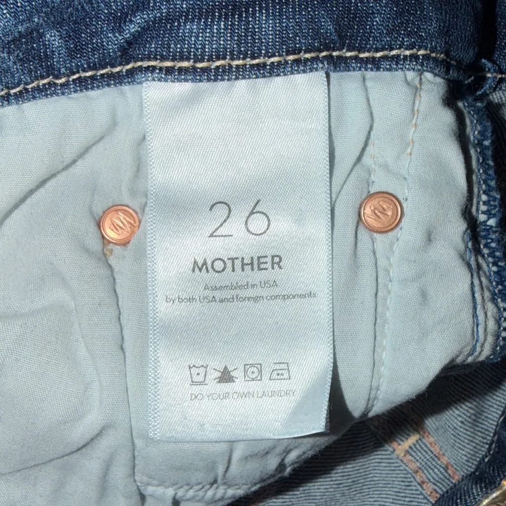 MOTHER The Looker Ankle Fray in Girl Crush Blue Size 26 - Image 8