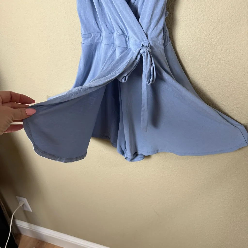 Urban Outfitters Kimchi Blue Wrap Front Romper Size XS Light Blue - Image 4
