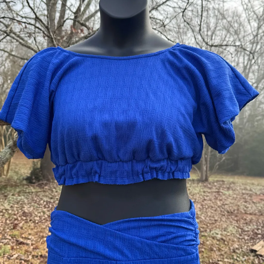 Free People Women's Tovah Cropped Top & Maxi Skirt Set size Small - Image 3