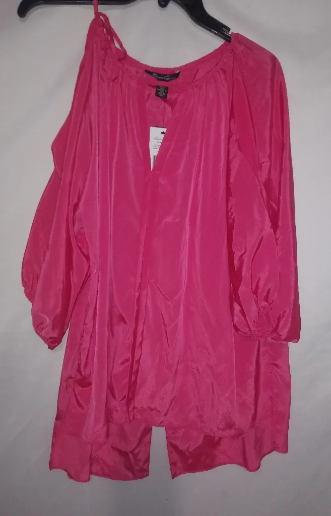 Kenneth Cole L Bright Pink Flow Tunic Top - Image 2