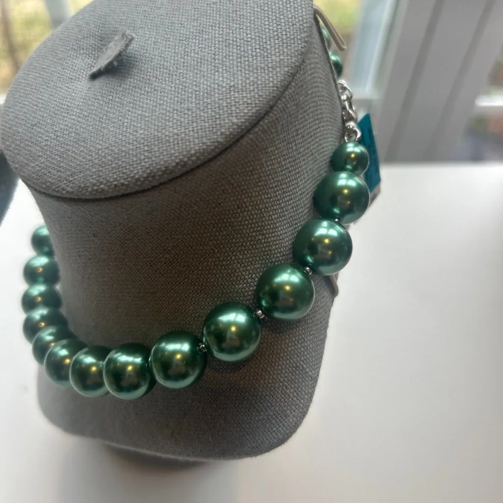 Charter club New teal pearl arrow tower ladies adjustable necklace costume - Image 4