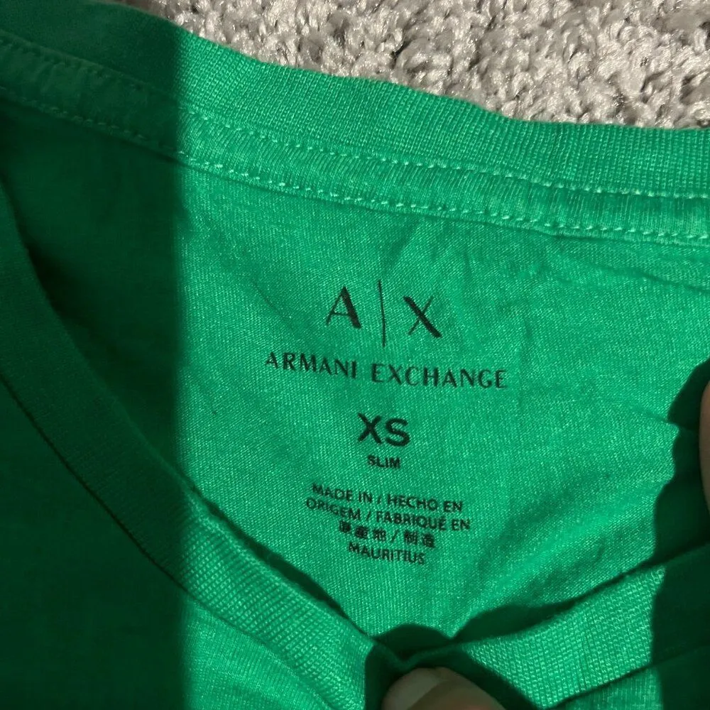Armani Exchange xs green tee - Image 8