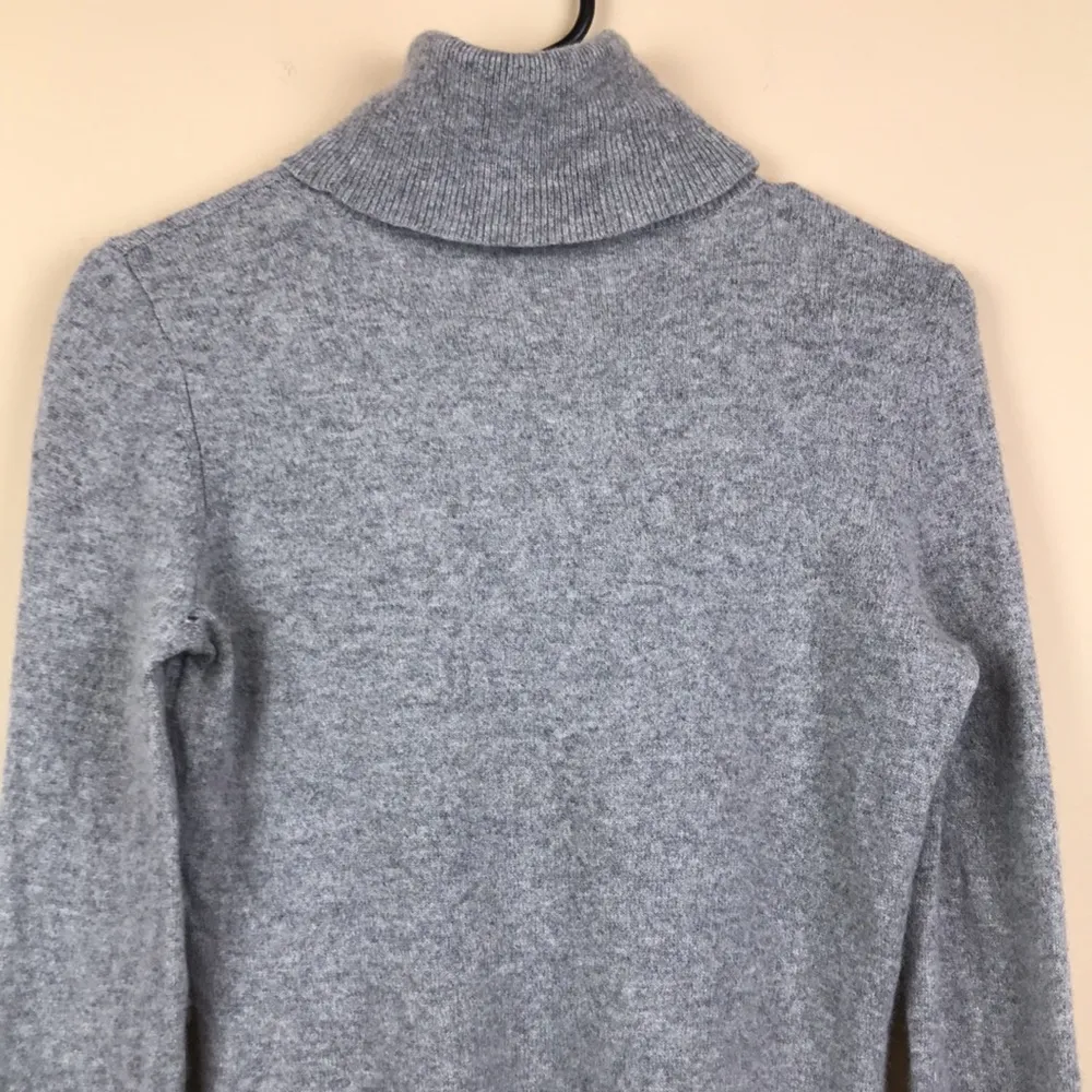 Saks Fifth Avenue Women’s Cashmere Gray Turtleneck Flare Sleeve Sweater - Image 6
