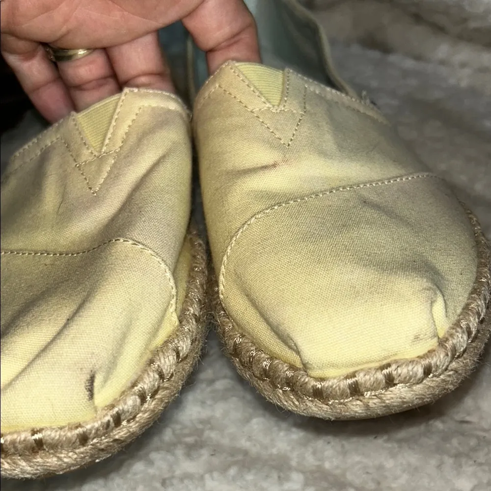 TOMS Light Yellow Espadrille Shoes - Image 6