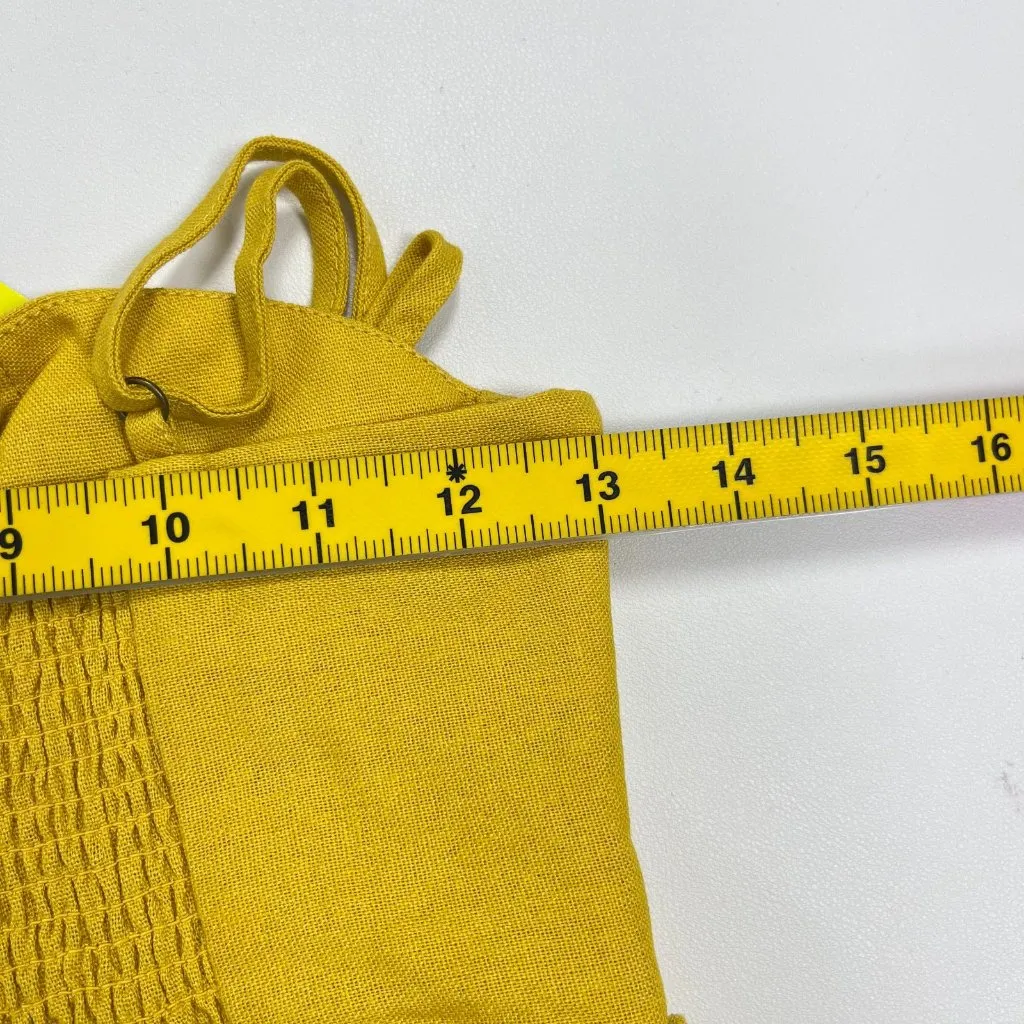 NWT Farm Rio Linen Blend Yellow Sleeveless Maxi Dress Size XS - Image 14