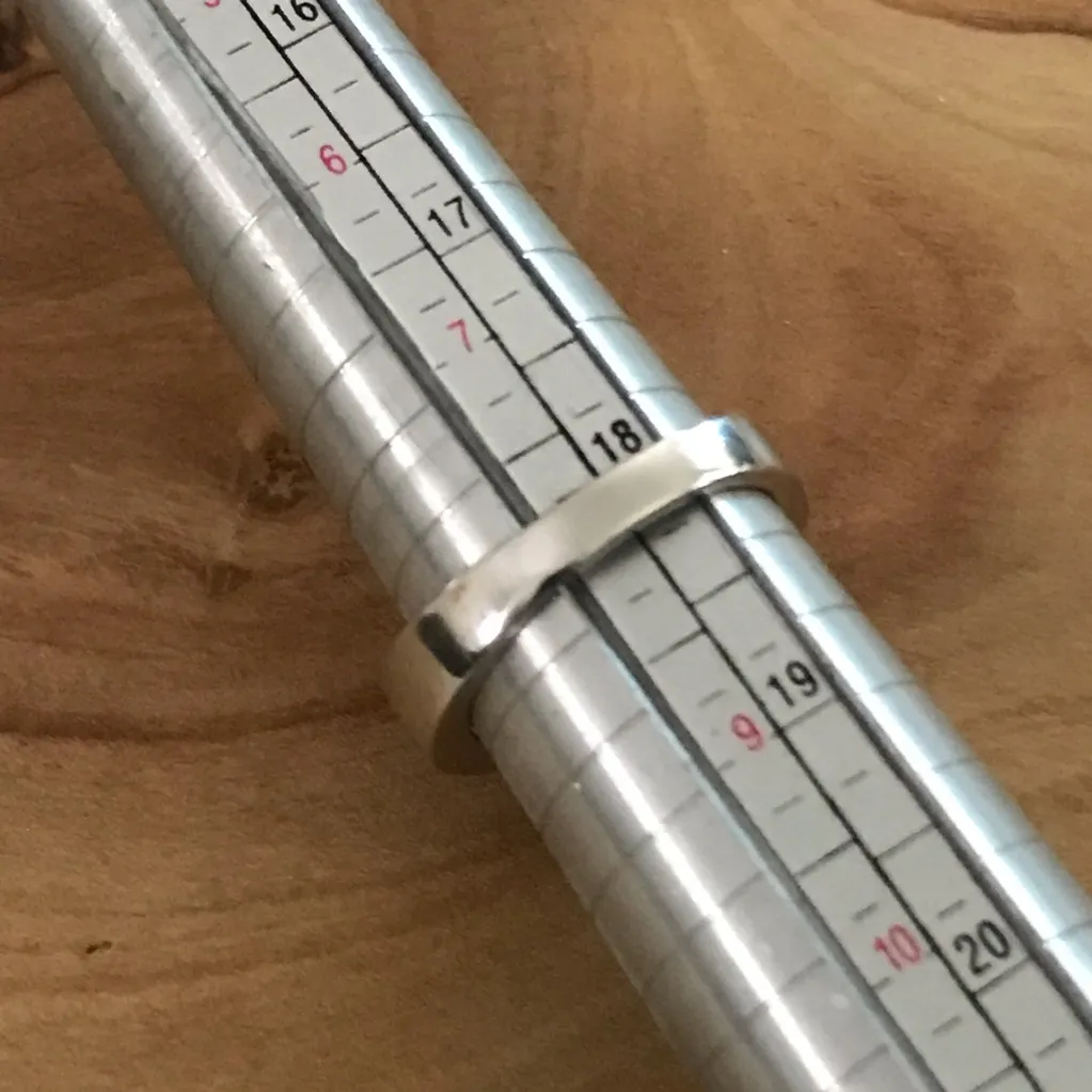 Yellow Solitaire Square Cut Silver Tone Ring Size 8 - Image 5