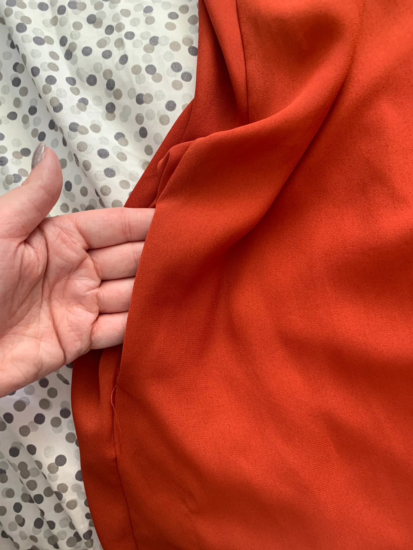 Adrienne Vittadini Burnt Orange Tie Dress - Image 2