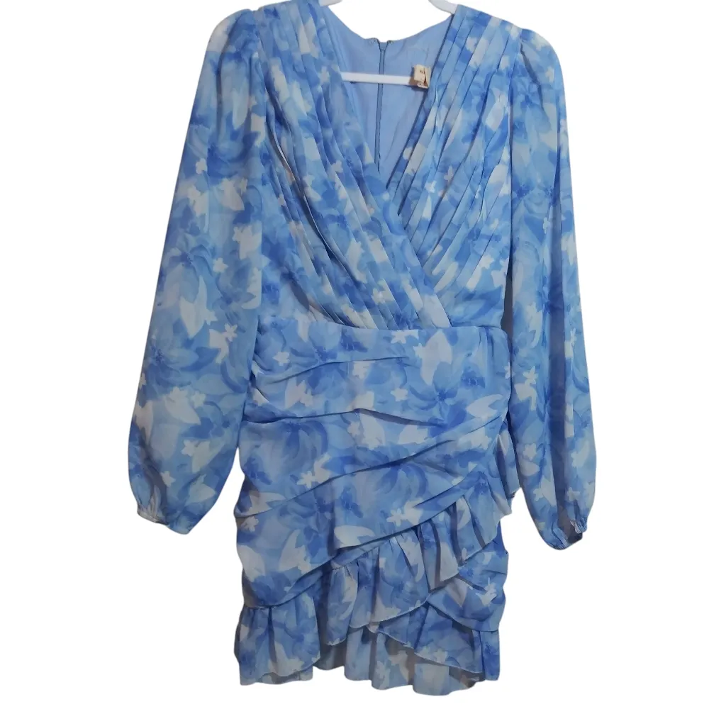 ShowPo Can I Be Your Honey Dress in Cloudy Floral Size 4 Blue - Image 2