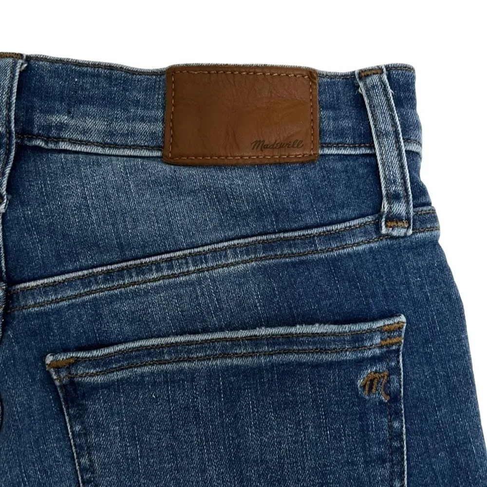 Madewell 9" Mid-Rise Skinny Jeans Blue Wash Denim Eco Edition Distressed Size 25 - Image 4