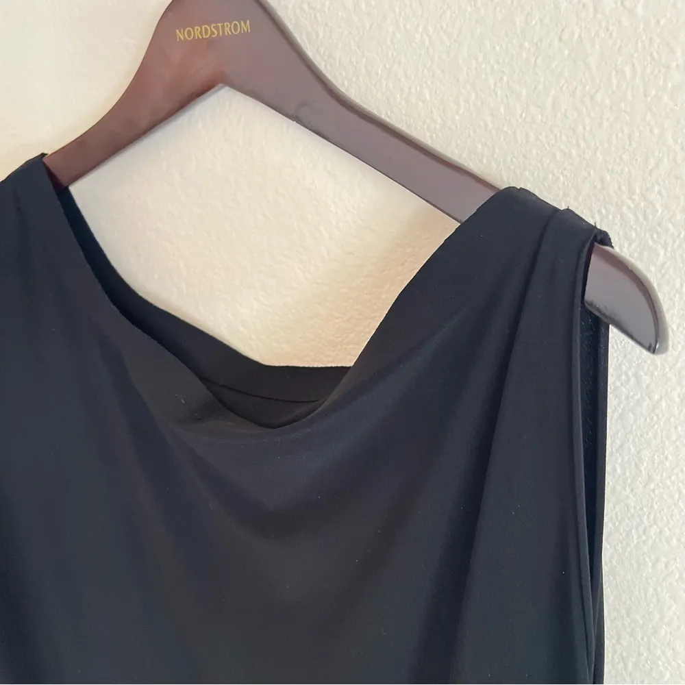 Norma Kamali Drop Shoulder Sheath Dress, black, stretchy jersey, size S - Image 6