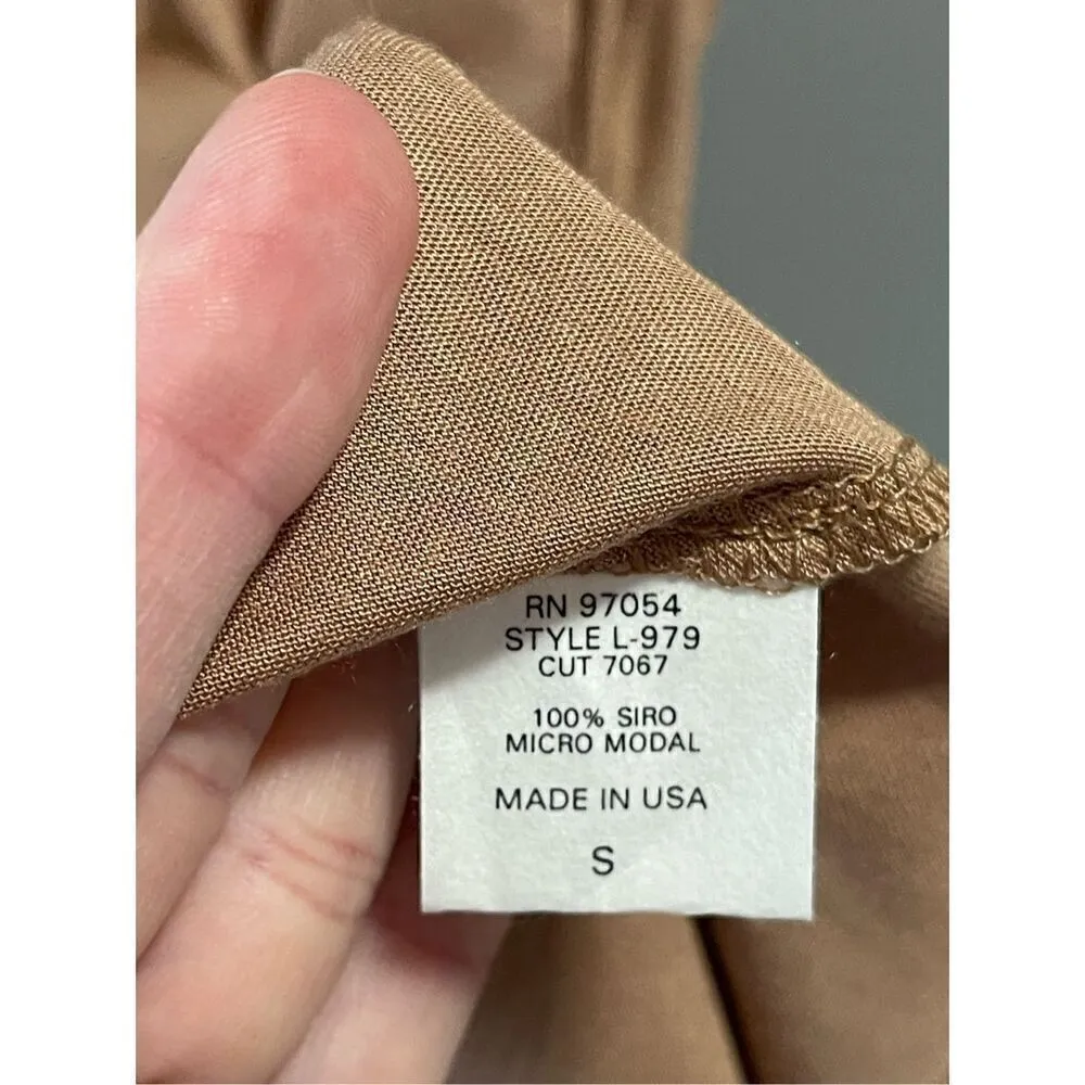 NWT Lanston by Revolve camel colored mock neck tank Size Small Tan - Image 6