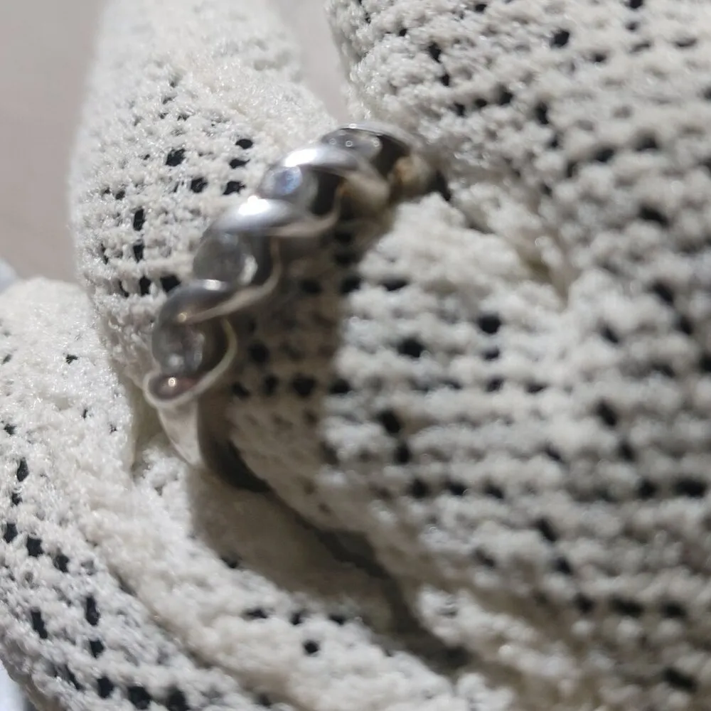 Sterling Silver 925 Ring Unique Design Size 5.5 Five Round Quartz Stones - Image 11