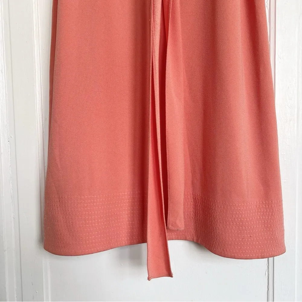 Tory Burch • Kaaren Dress tie front a-line coral peach salmon halter sleeveless - Image 8