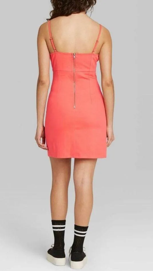 Coral Mini Dress Pink Size M - Image 2