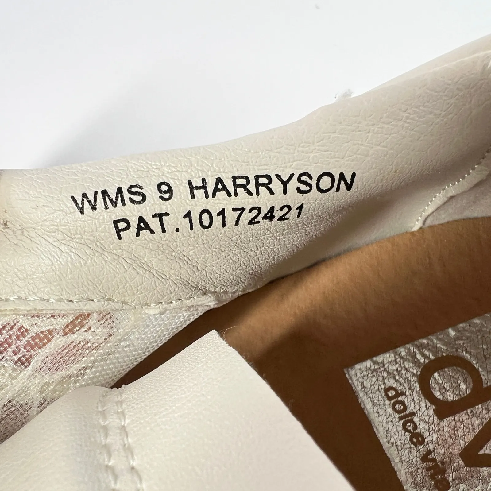 Dolce Vita Harryson Women's‎ 9 Cream Lace Panel Sneakers Casual Shoes Gum Sole Brown - Image 5