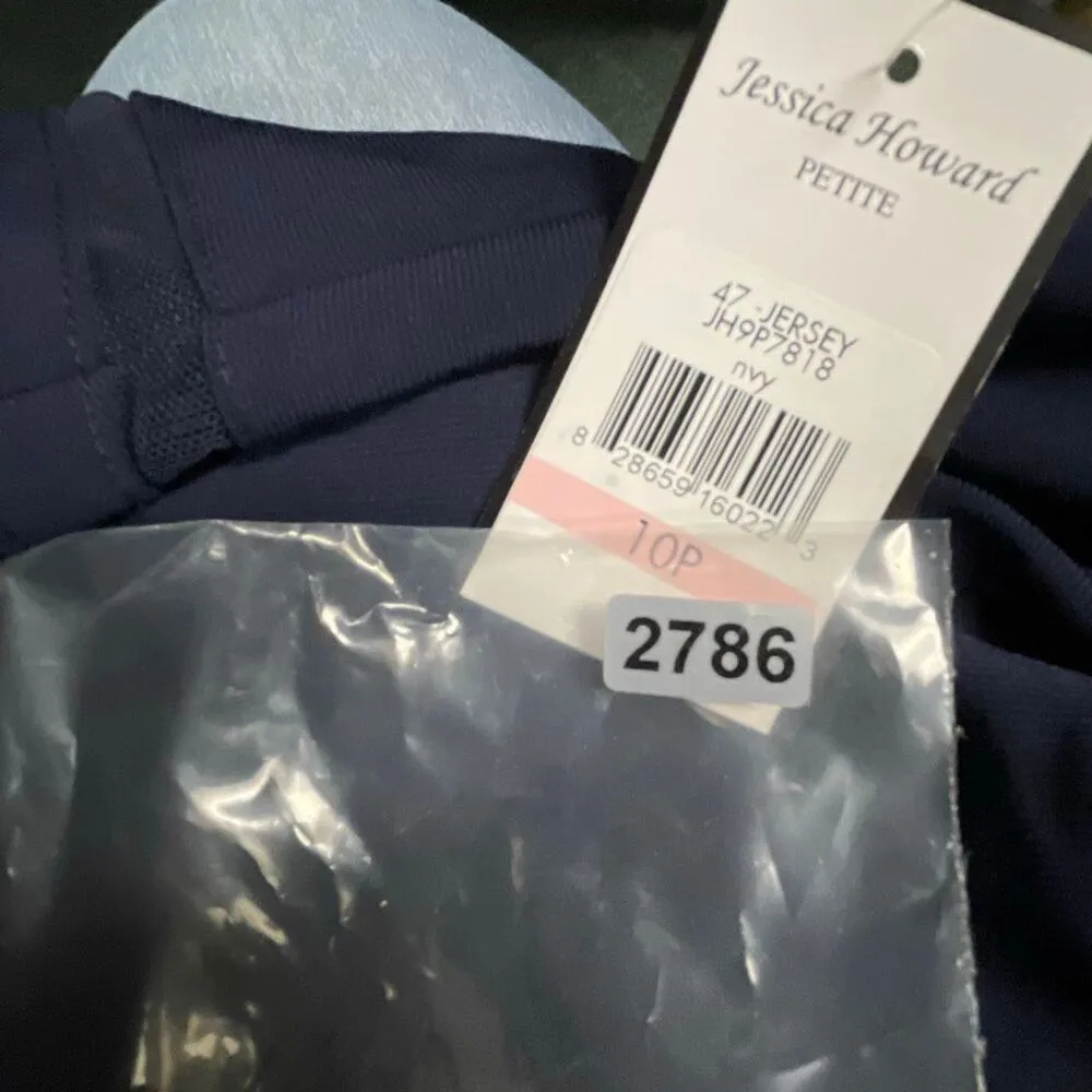 NWT Jessica Howard size 10P fit n flare dress. Lined cut out stripes on sleeves - Image 11