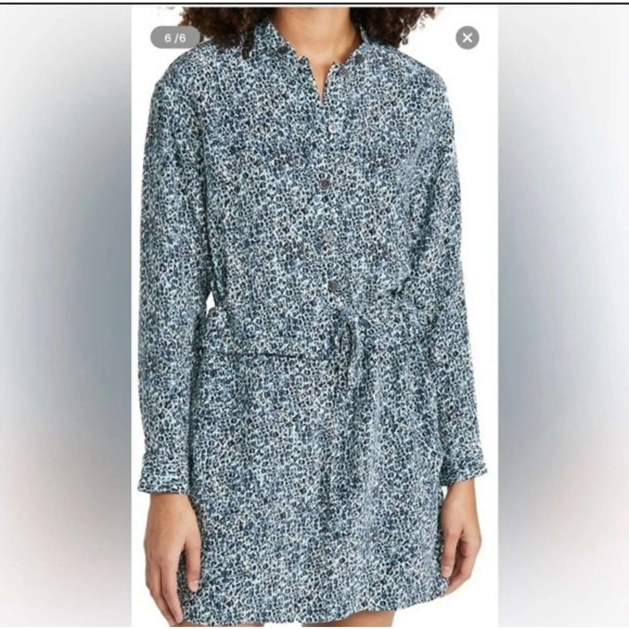 NWOT Equipment  Drawstring Waist Lizza Dress Size L - Image 3