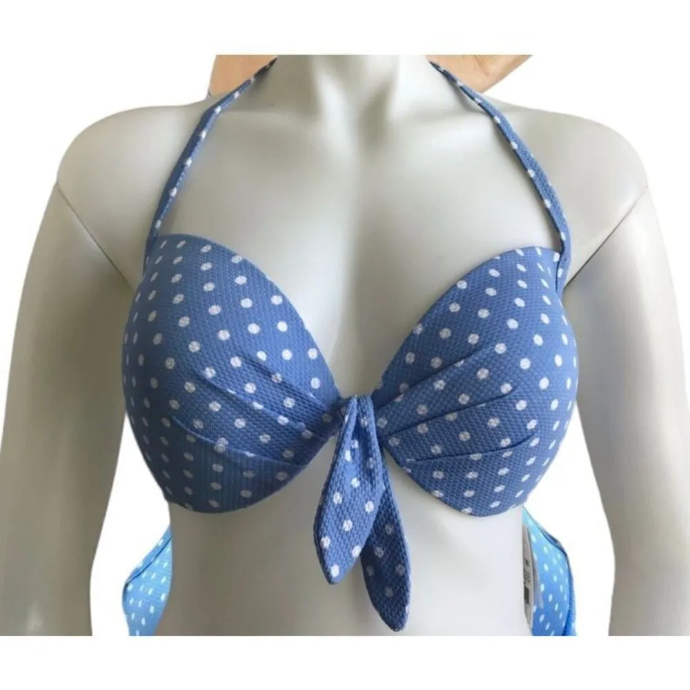 NWT Womens Shade & Shore Polka Dot Swimsuit Swim Bikini Bathing Suit Top Sz 38DD - Image 3