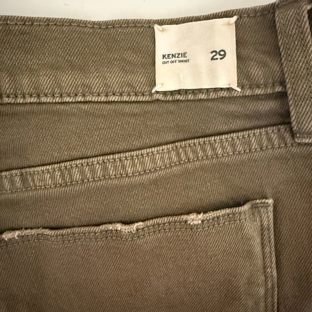 Hudson Denim Kenzie Cut Off Distressed Jean Shorts Olive Army Green size 29 - Image 7