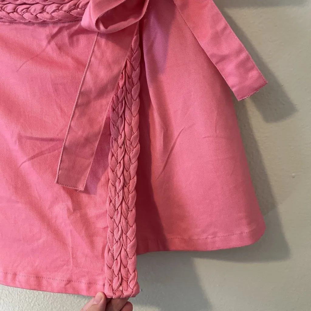 Entro Skort Shorts Hot Pink NWT Preppy Barbie Vacation Skirt Bow Boho Coquette M - Image 2