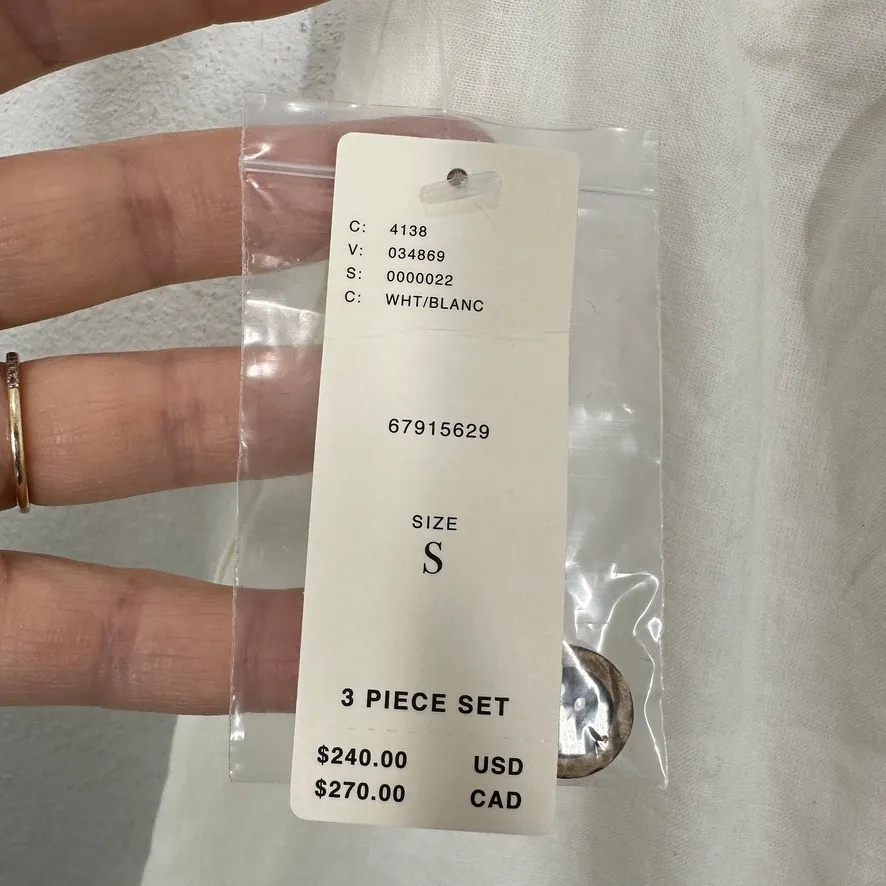 Maeve by Anthropologie White Linen Button Front Midi Skirt Small NWT Resortwear - Image 5