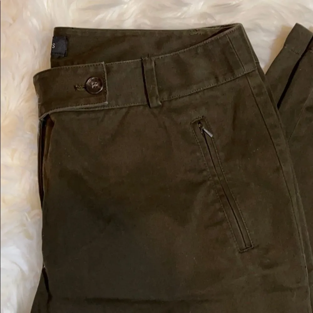 Talbots Cotton Flat Front Pants Slacks Trousers Zippered Pockets Size 10 - Image 3