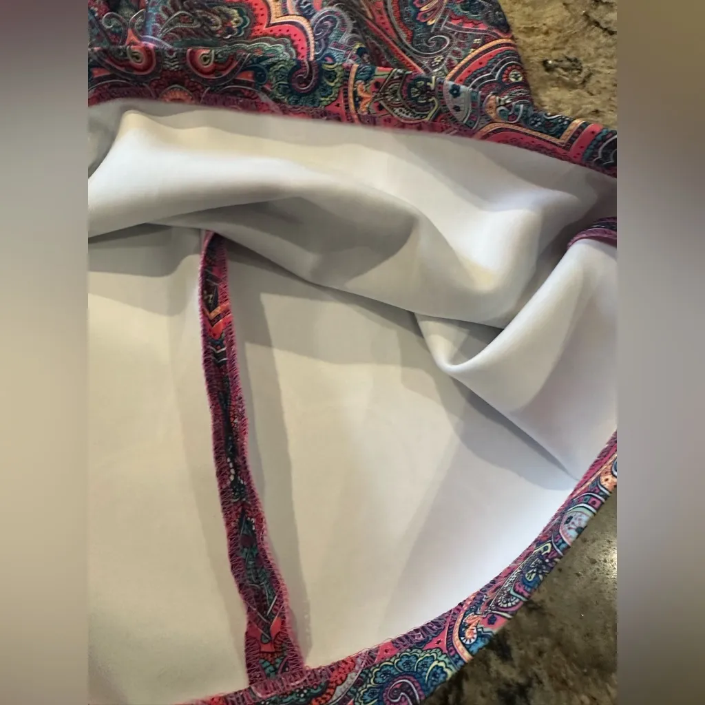 Tommy Hilfiger Paisley Scuba Sheath Dress Size 14 Pink Multi Business Work Wear - Image 8