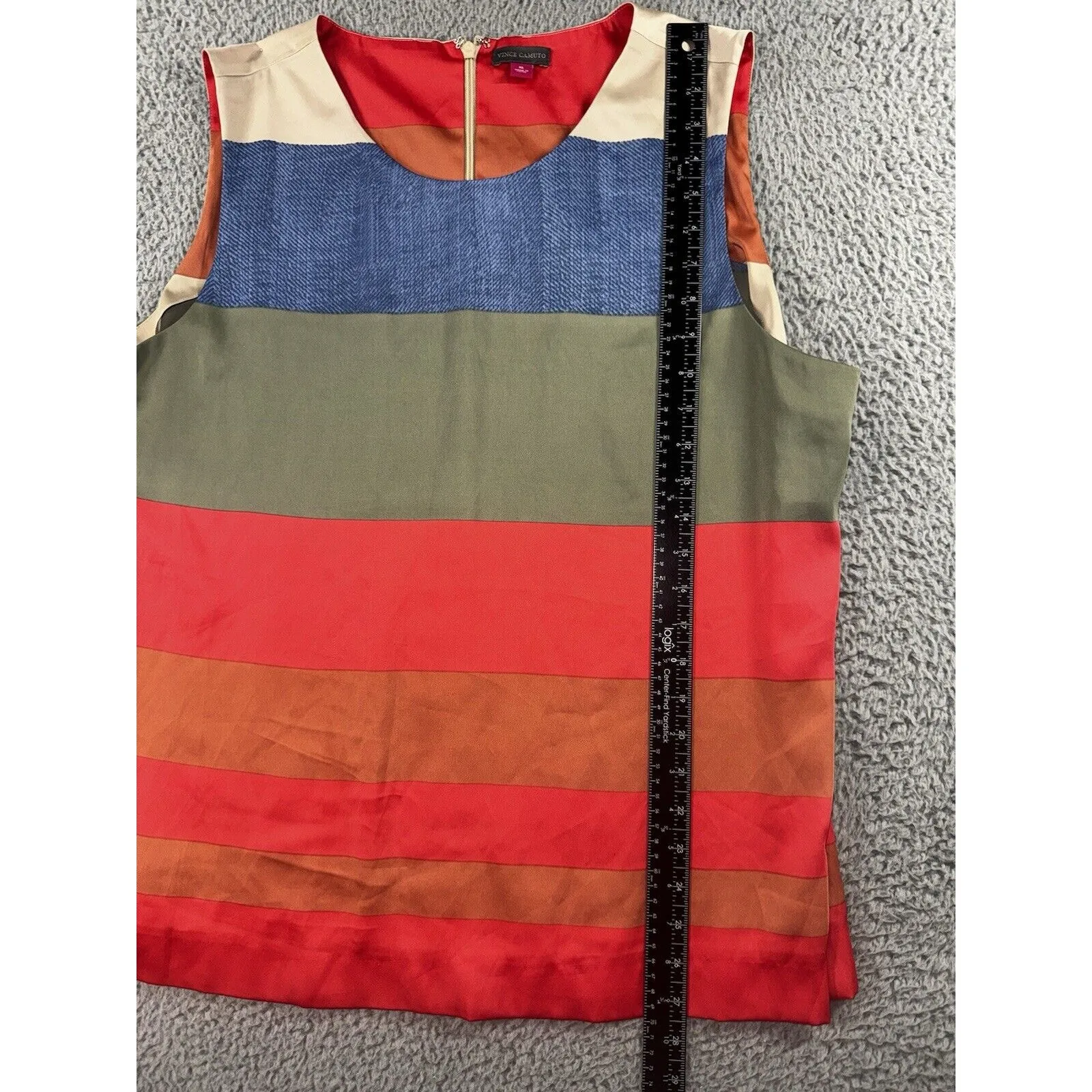 Vince Camuto Sleeveless Top Women XL Colorful Chic‎ Career Office Nautical - Image 4