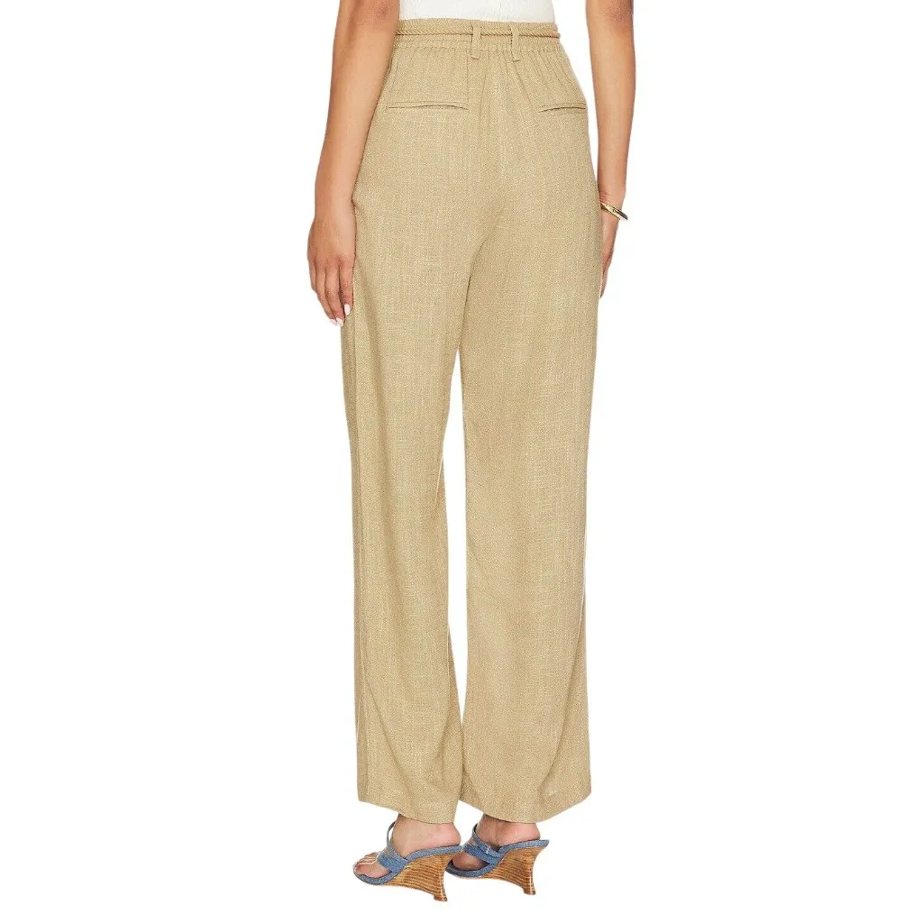HEARTLOOM Lavina Pants in Moss Large New Womens Loose Linen Trousers - Image 2