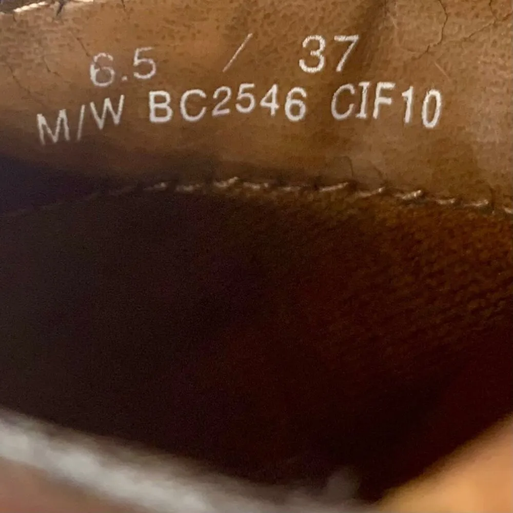 b.o.c. Born Concept Clogs Brown Leather Comfort Block Heel Shoes 6.5 37 Slip On - Image 10