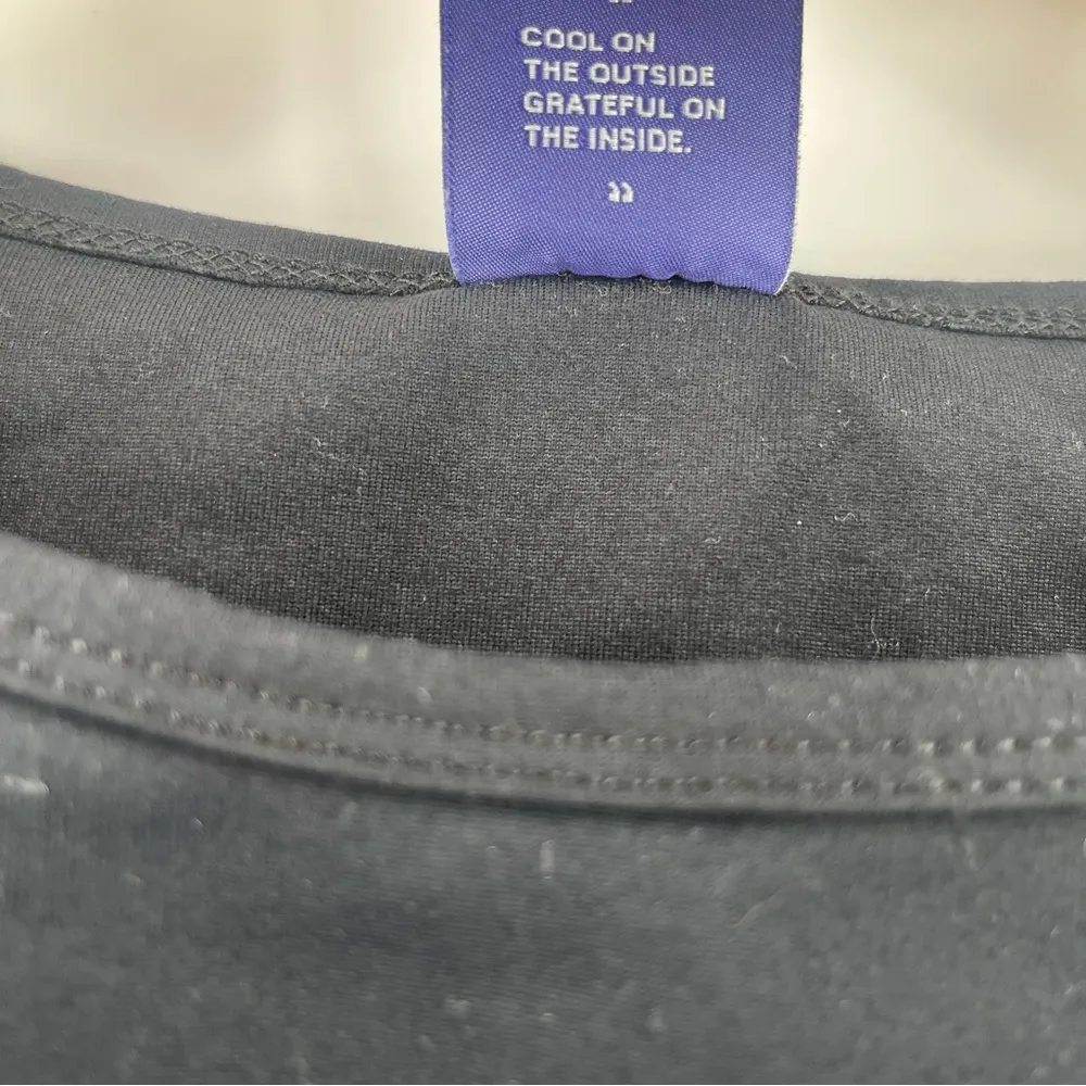 MONAT Tank Top Size Large Logo Tight Black Cropped Attached Sports Bra Athletic - Image 5