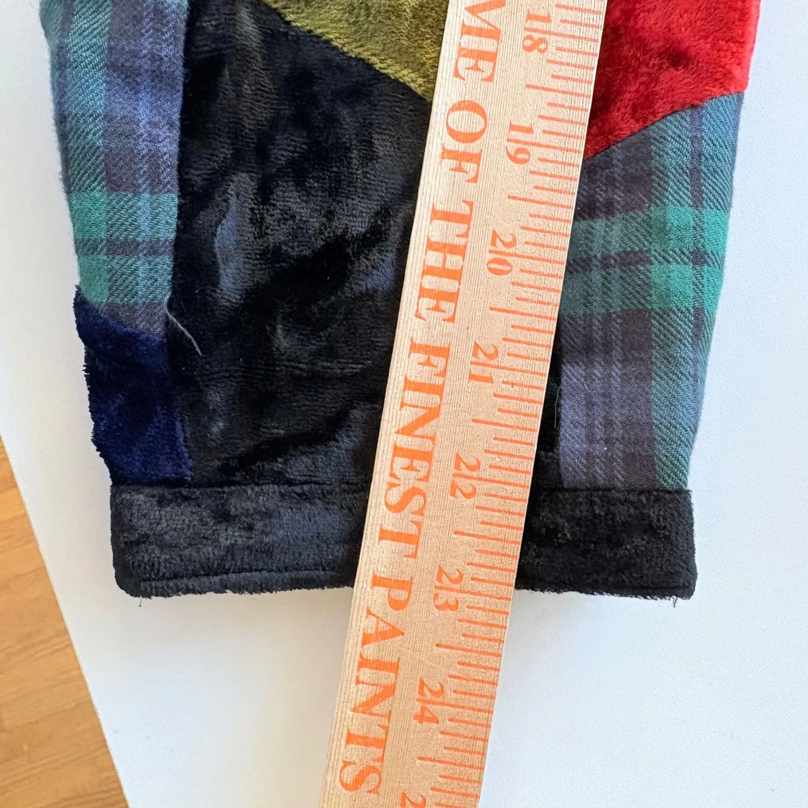 Bedford Fair Patchwork Velvet Plaid Button Down Jacket Women's L Colorful Black Size L - Image 8