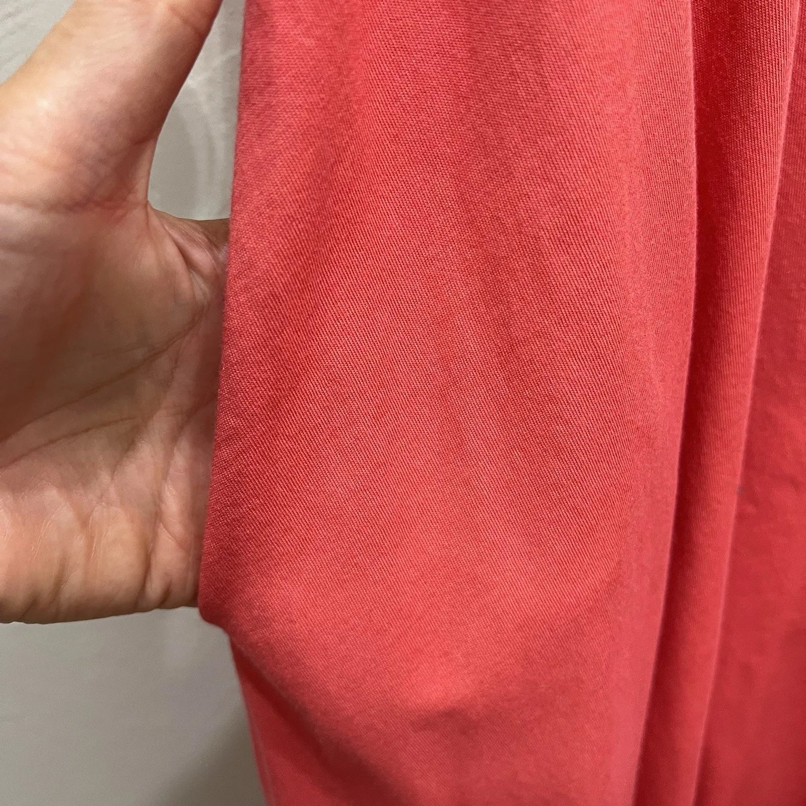 Soft Surroundings Size L Short Santiago Tank Dress Jersey Resort Coral Stretch - Image 7