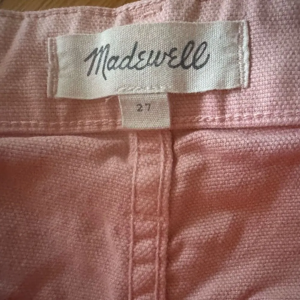 Madewell Emmett Wide Leg Crop Pants in Pink Oyster Size 27 - Image 6
