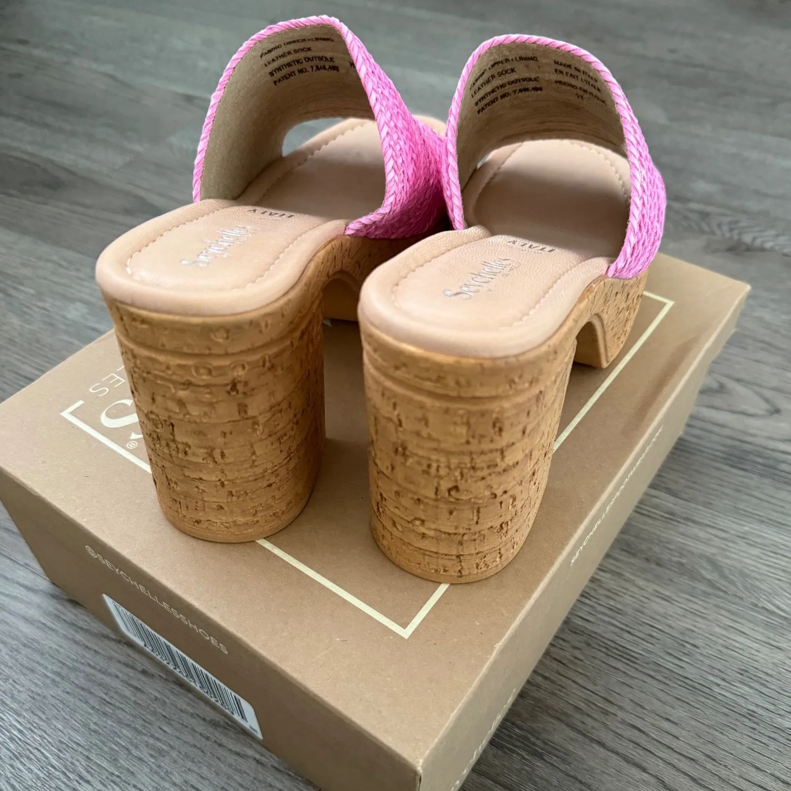 Seychelles Applause Platform Heels Pink Size 11 NWB Anthropologie Raffia Sandals - Image 4
