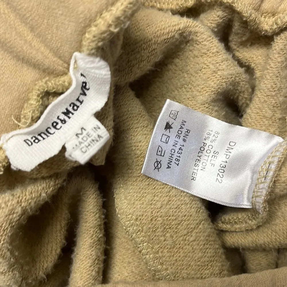 Dance & Marvel Tan Leisure Pants w/ Gold Accent Drawstrings and Pockets- Medium - Image 6