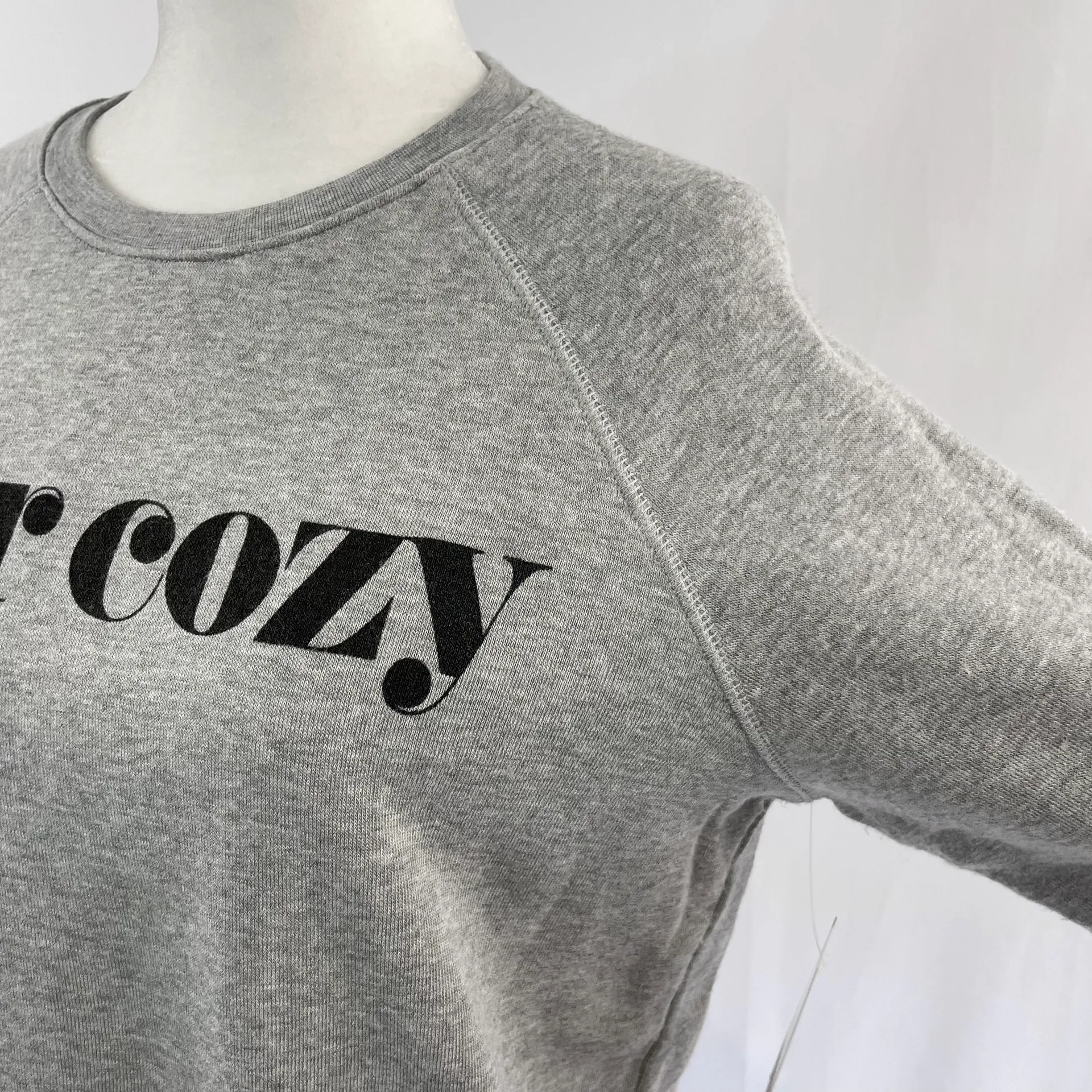 New  Stir Cozy Graphic Sweatshirt Raglan Long Sleeve Crewneck Pullover Grey - Image 8