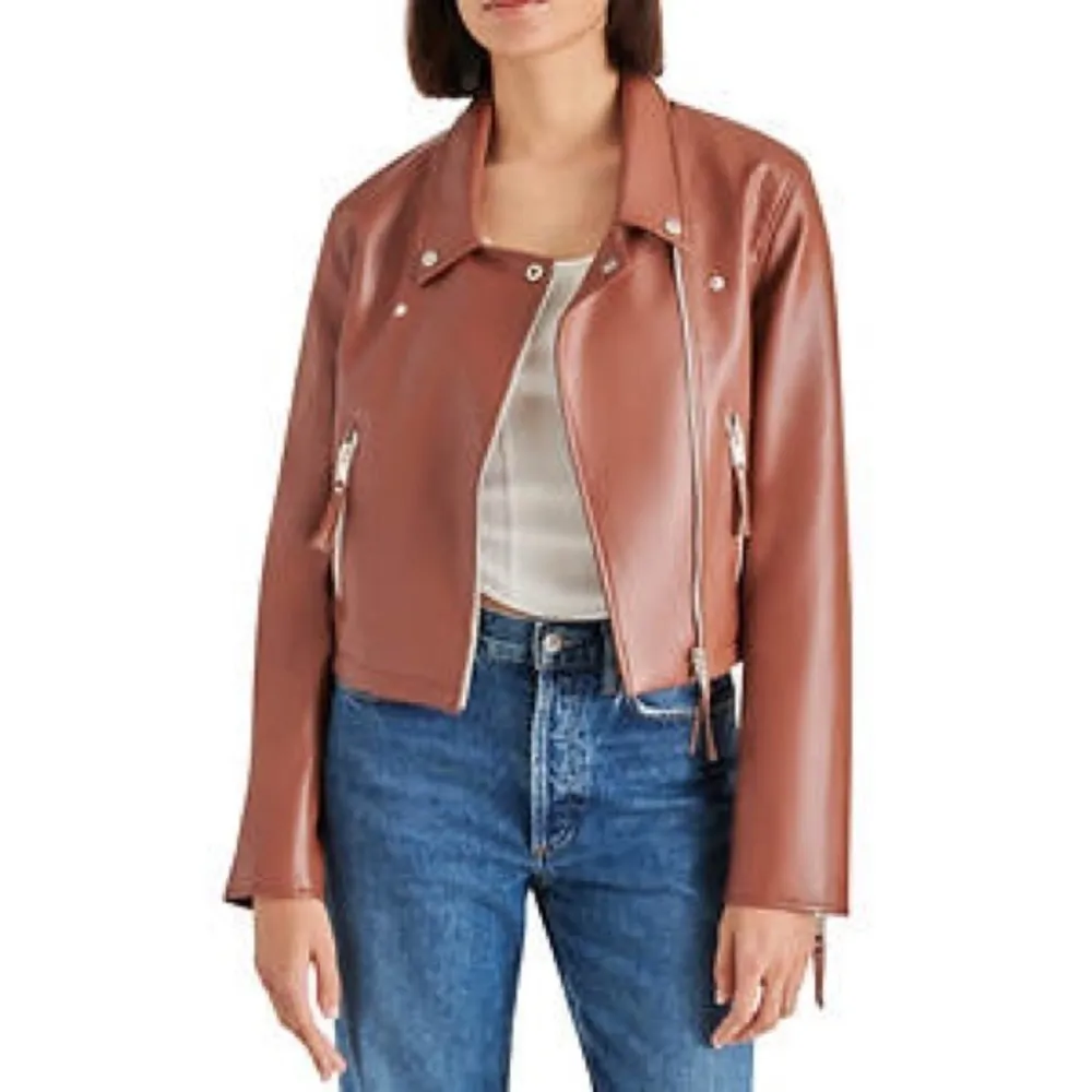 Steve Madden Cognac Biker Jacket - Image 4