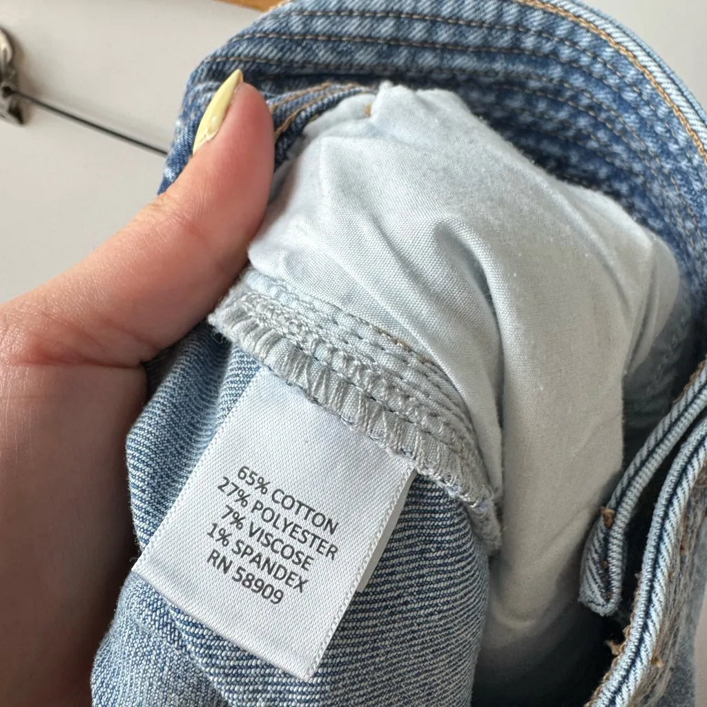 Chelsea & Violet Denim Pants Straight Leg Button Front High‎ Waist Size 30 - Image 4