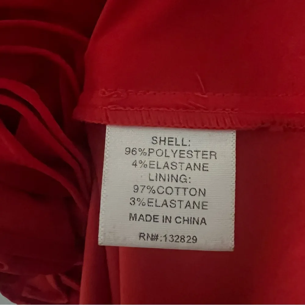 NBD Jake Gown Strapless Corset Maxi Dress Rosette Detail Red - Image 13