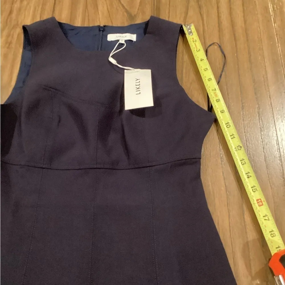 Likely Revolve Navy Kendrick Sleeveless Cocktail Mini Fit flare a line Dress  8 - Image 9