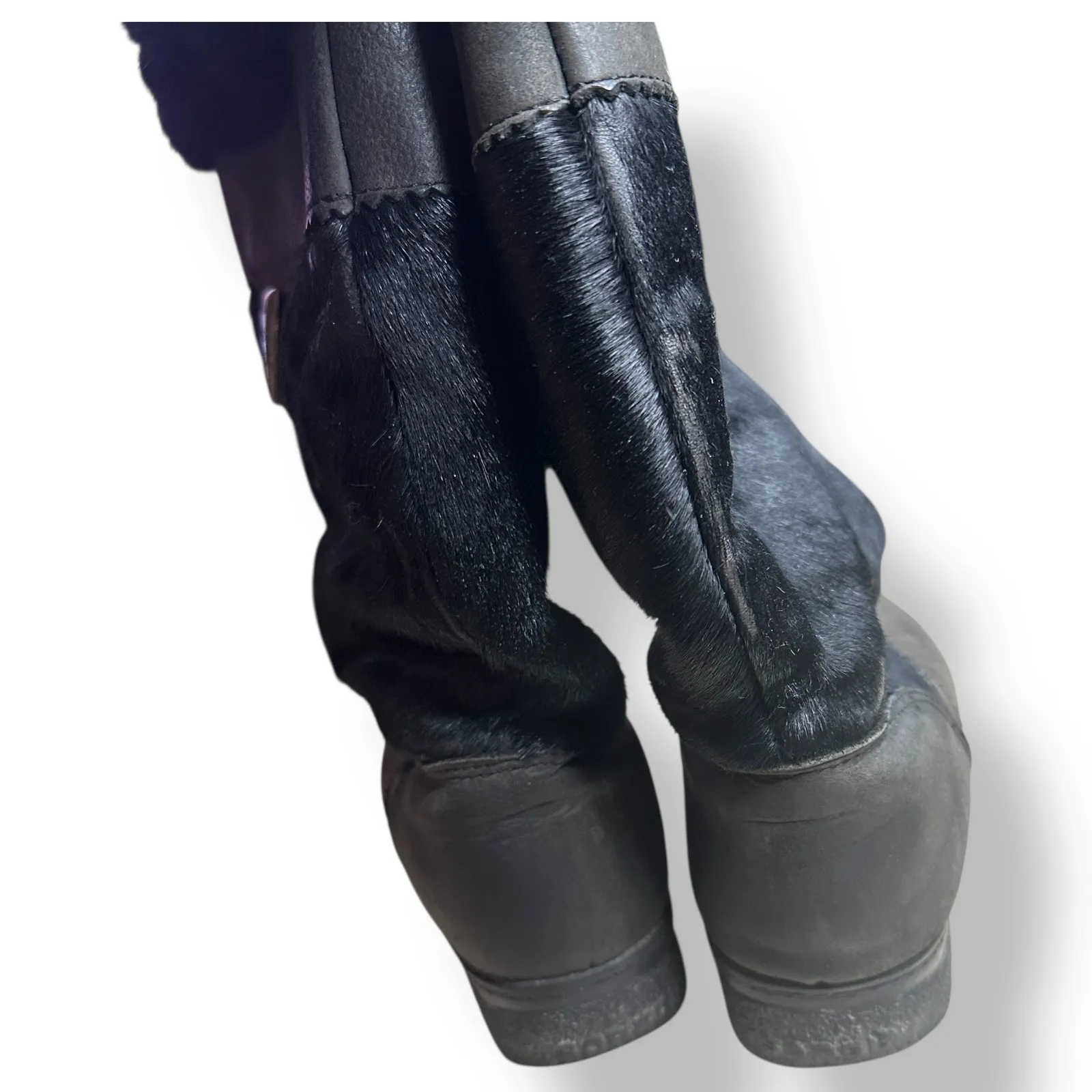 Vintage Sorel Womens Black Winter Boots Size 6.5 Canadian Made Calf Hair - Image 3