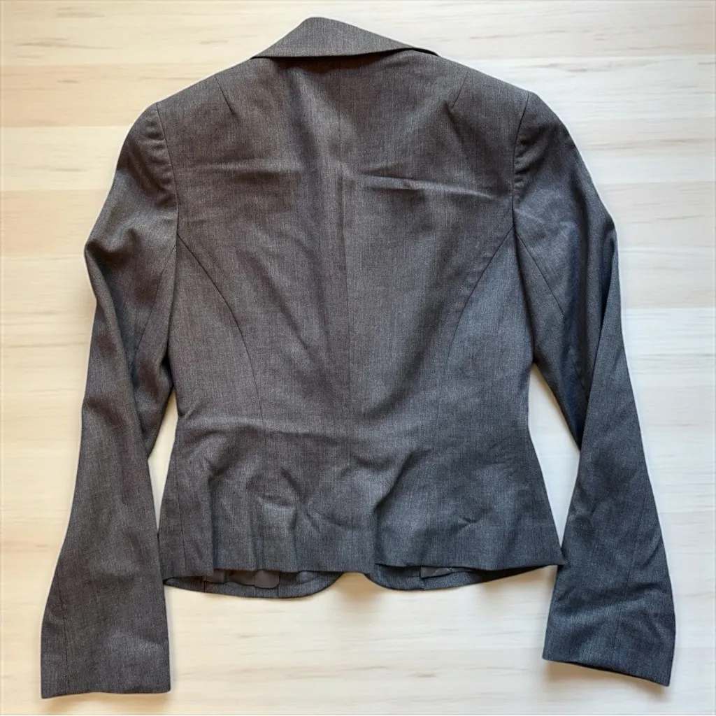 Trina Turk Los Angeles Palm Springs Grey One Button Fitted Blazer - Size 0 - Image 6