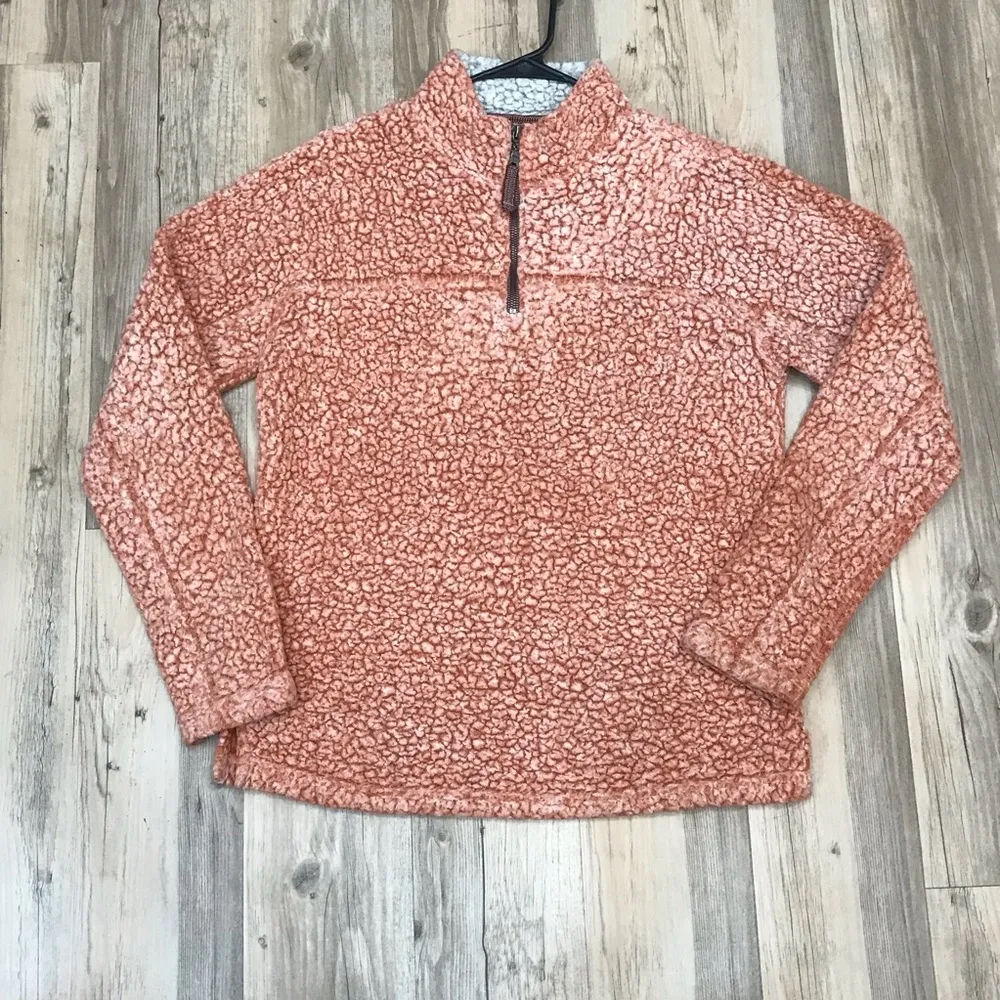 FROSTY TIPPED PILE 1/2 ZIP PULLOVER IN SPICE BY TRUE GRIT sz small - Image 8