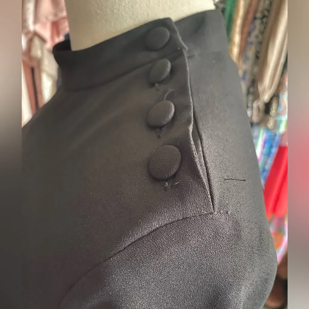 Zara Basic Collection Black Bell Sleeve Dress. - Image 5