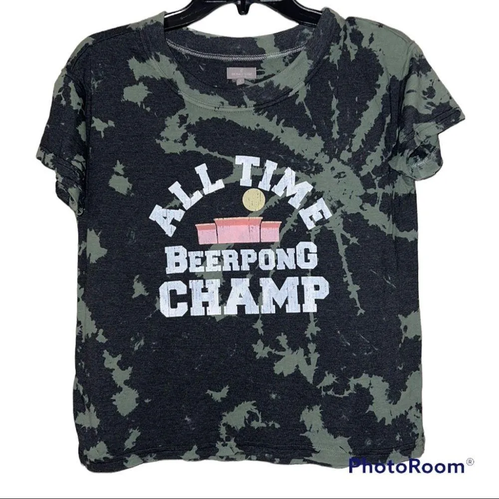 women’s small all time beer pong champ camo novelty short sleeve t shirt Black - Image 8