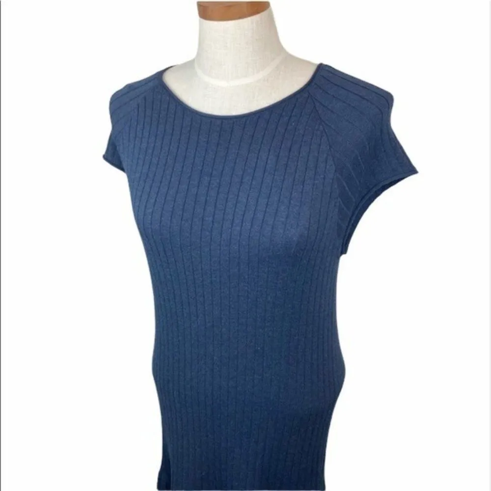 Southern Tide Tarah Flutter Skirt Sweater Navy Blue Short Sleeve Dress XL - Image 100