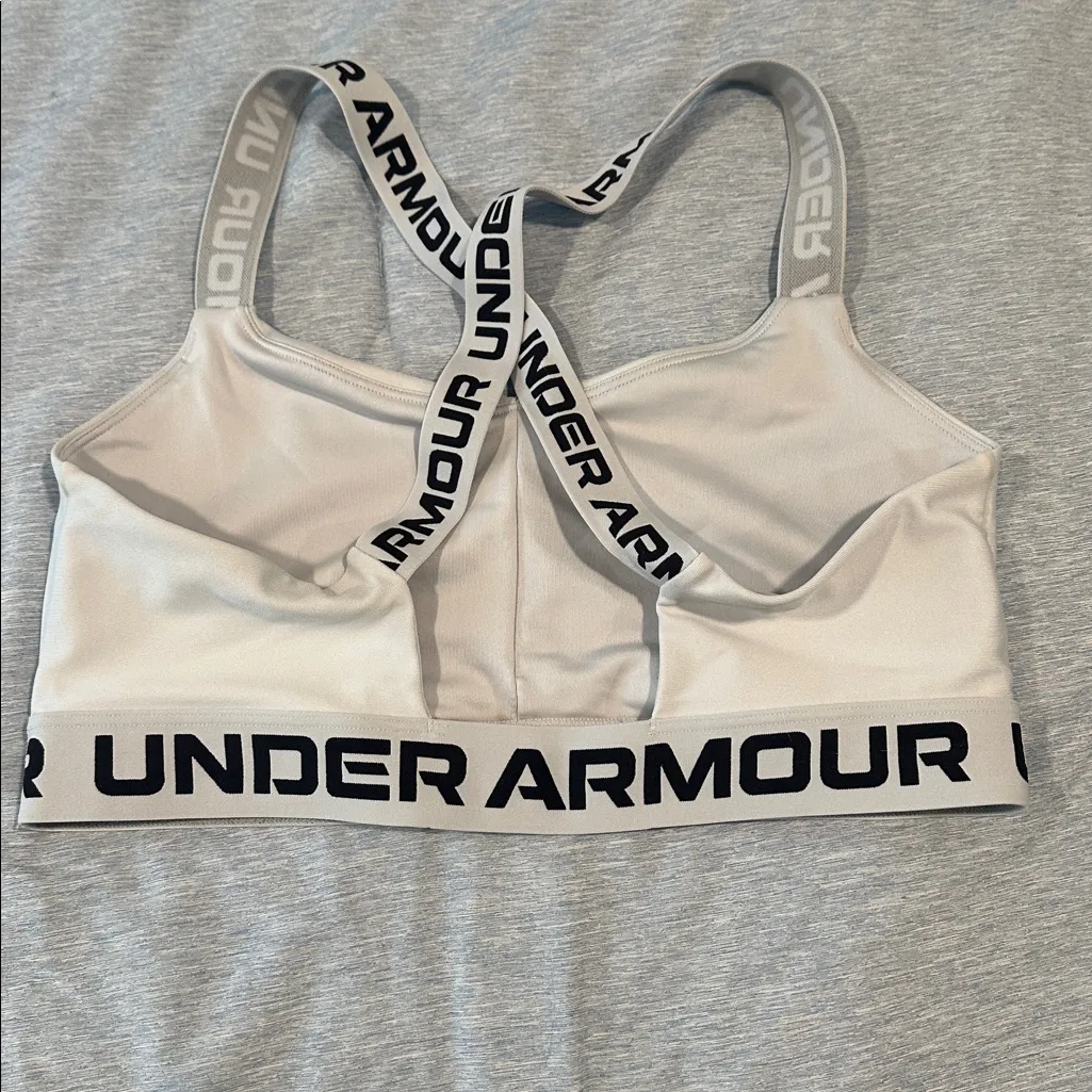 Under Armour Light Gray Crossback Bra - Image 2